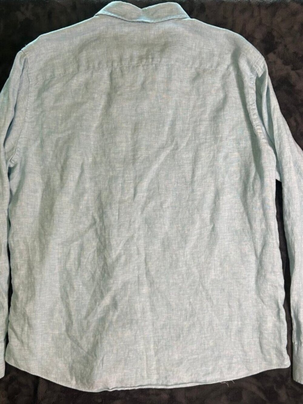 Untuckit Wrinkle Resistant Linen Shirt Men’S Xl Light Blue Long Sleeve - Picture 6 of 6